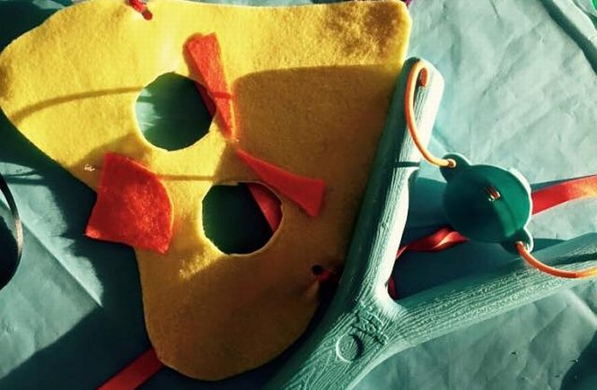 maska angry birds - ergastiri paidikis texnis